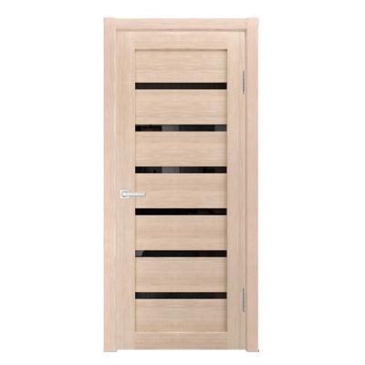 Дверь межкомнатная остекленная NР 5 ПВХ Лиственница Горная ширина 700мм стекло черное